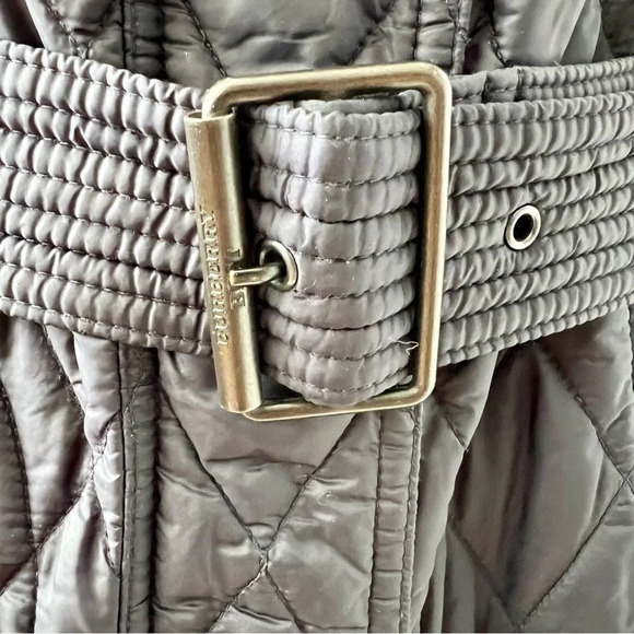 BURBERRY BRIT || Finsbridge Diamond Quilted Puffer Jacket Navy Blue Check Medium - Picture 7 of 16